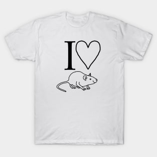 I Love My Rat T-Shirt